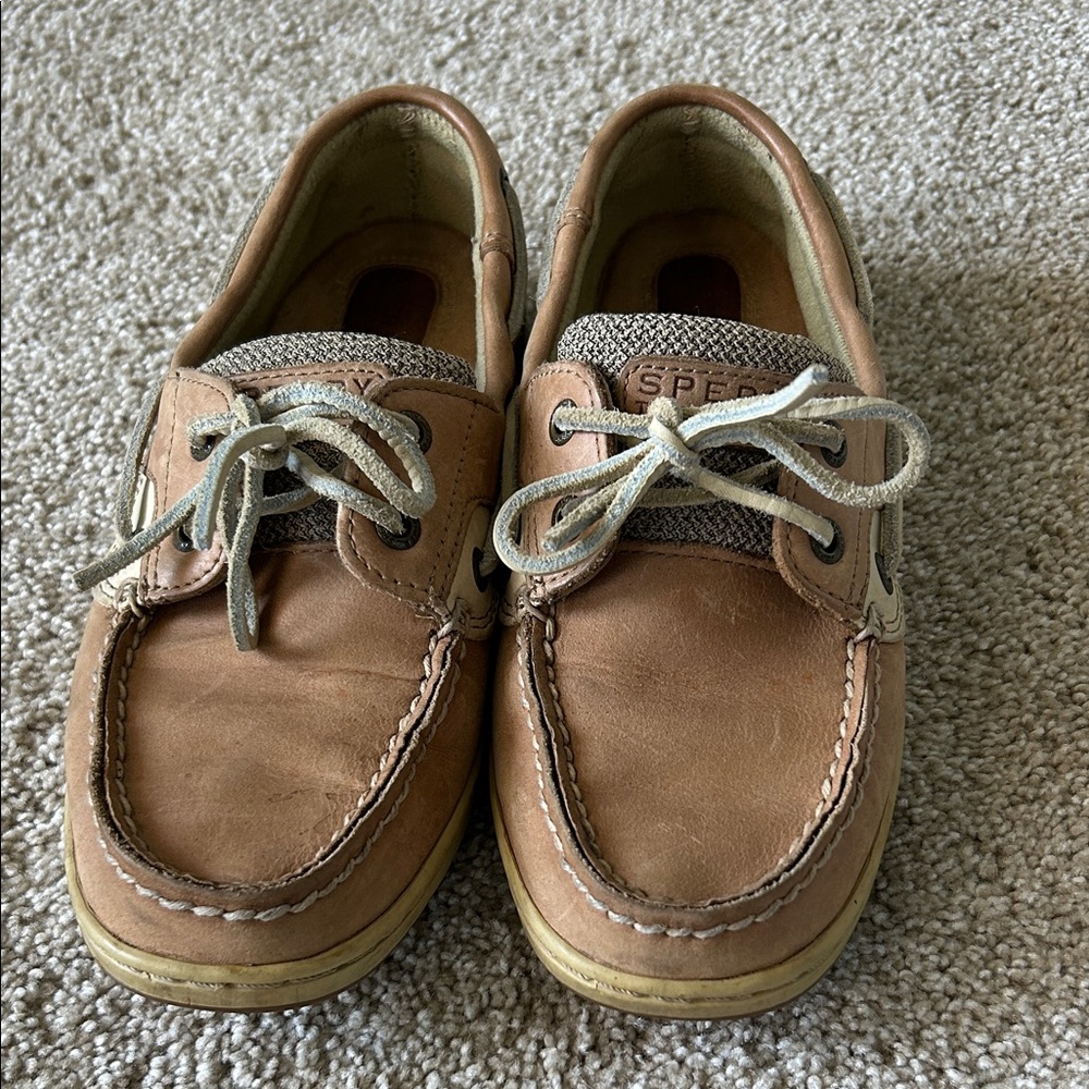 Sperry Tan Leather Loafers, Boat Shoes